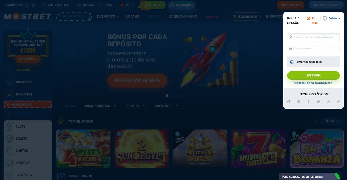 Como Fazer o Login no Mostbet Casino